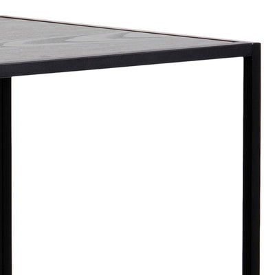 Seaford Black Metal Bar Table with Black Ash Top – FTG, view 8