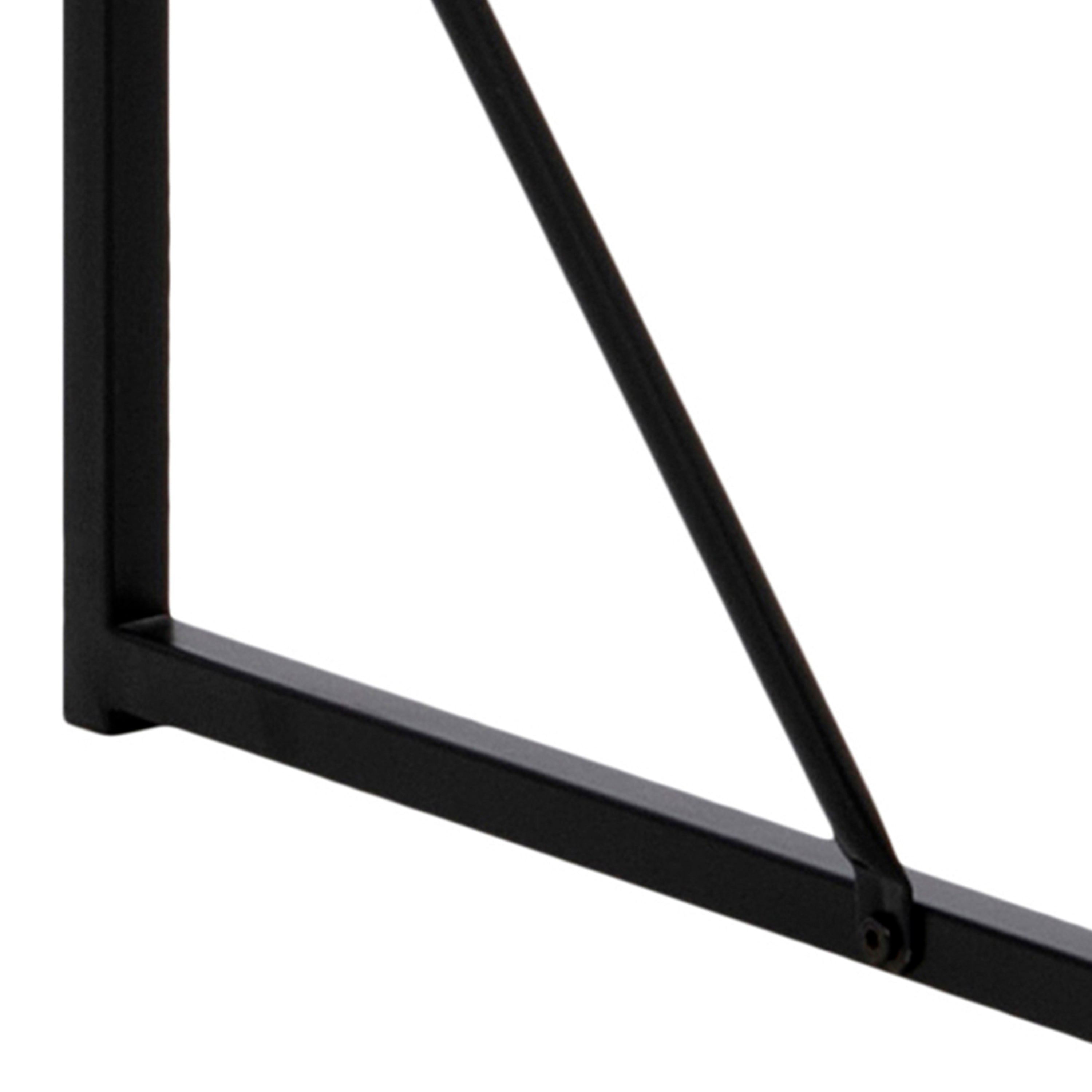 Seaford Black Metal Bar Table with Black Ash Top – FTG, view 9