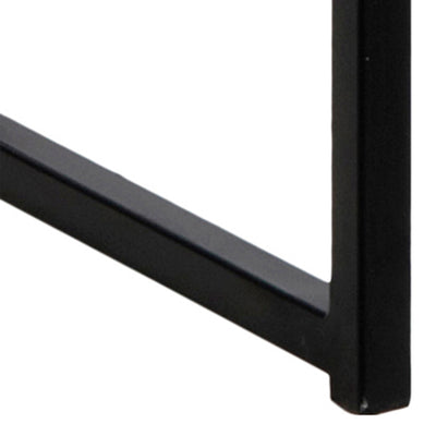 Seaford Black Metal Bar Table with Oak Top – FTG, view 7