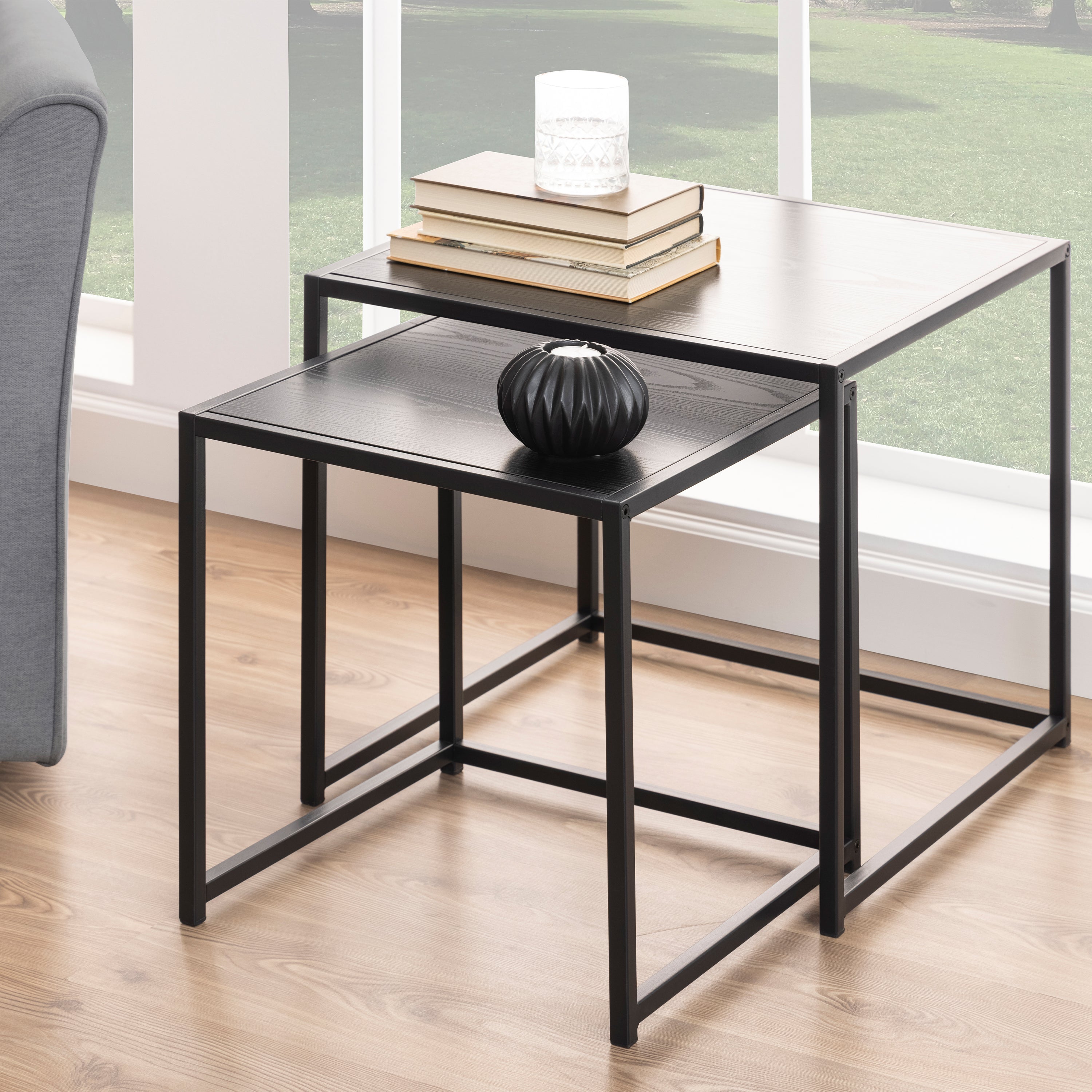 Seaford Nest of Tables in Ash Black – FTG, view 4