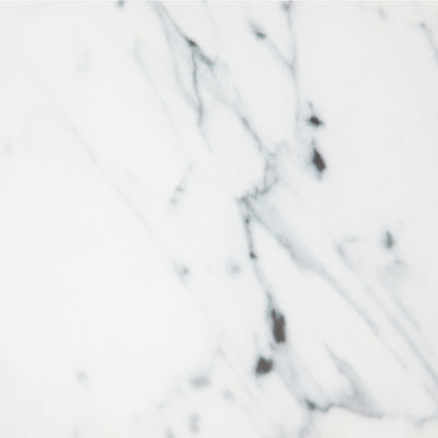 Alisma Nest of 2 Tables with White Marble Glass & Gold Base