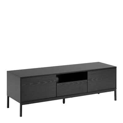 Seaford 2 Door 1 Drawer TV Unit in Ash Black – FTG