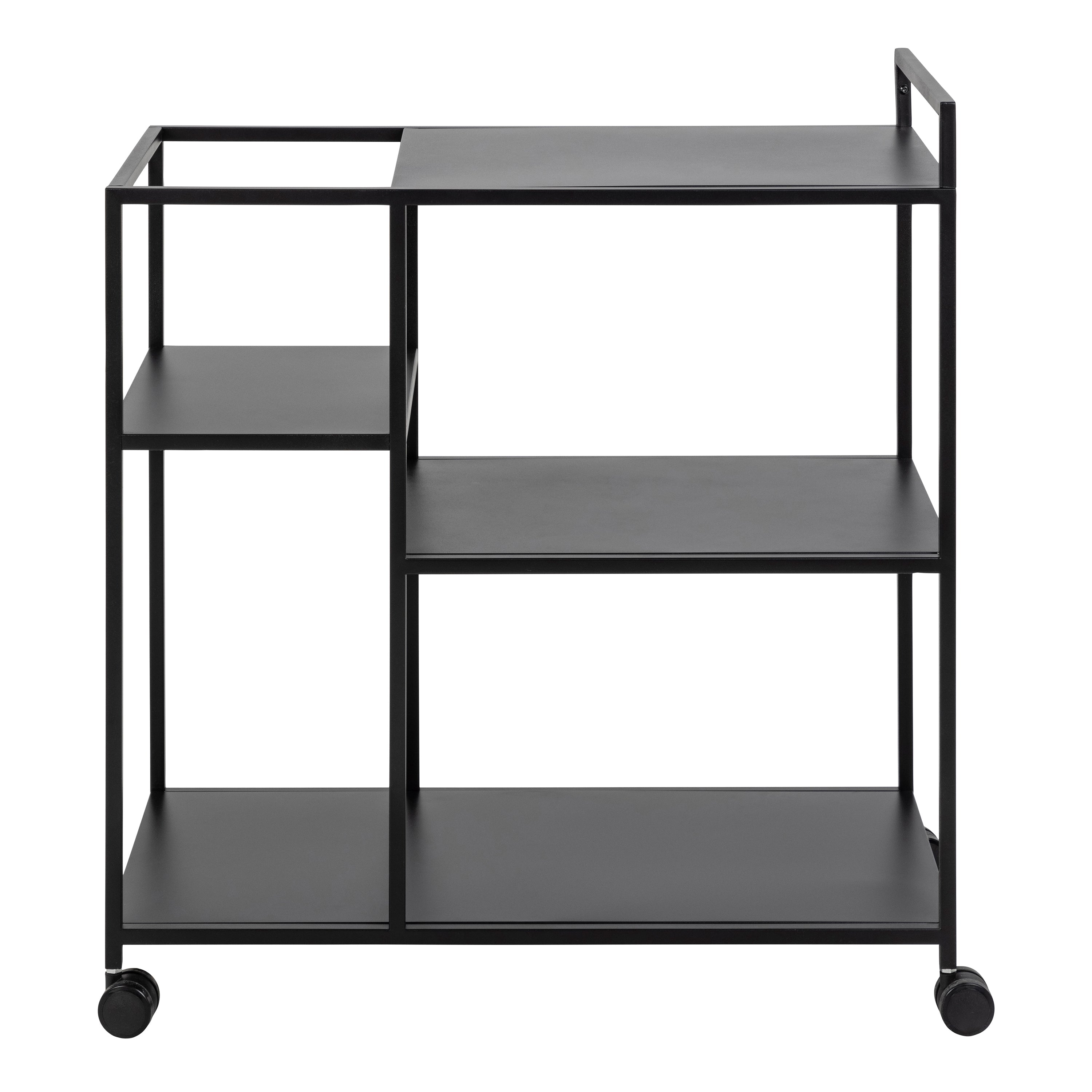 Newcastle Serving Trolley in Matt Black – FTG, view 2