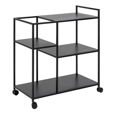 Newcastle Serving Trolley in Matt Black – FTG, view 3