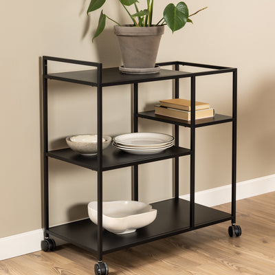 Newcastle Serving Trolley in Matt Black – FTG, view 6