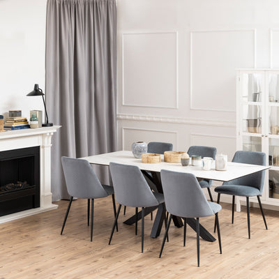 Ines Dining Chair in Grey Set of 4 – FTG, view 4