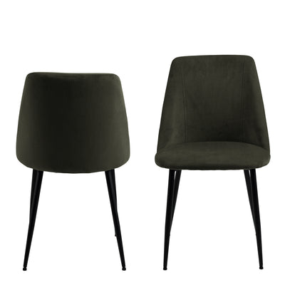 Ines Dining chair in Olive Green Set of 4 – FTG, view 2