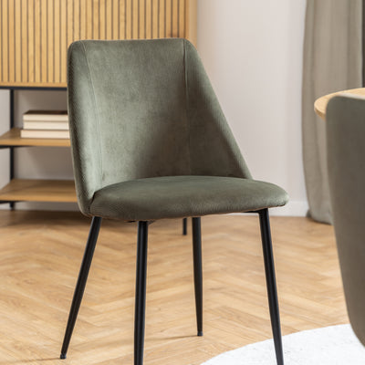 Ines Dining chair in Olive Green Set of 4 – FTG, view 7