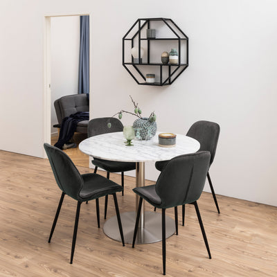 Femke Dining Chair in Anthracite Set of 4 – FTG, view 4