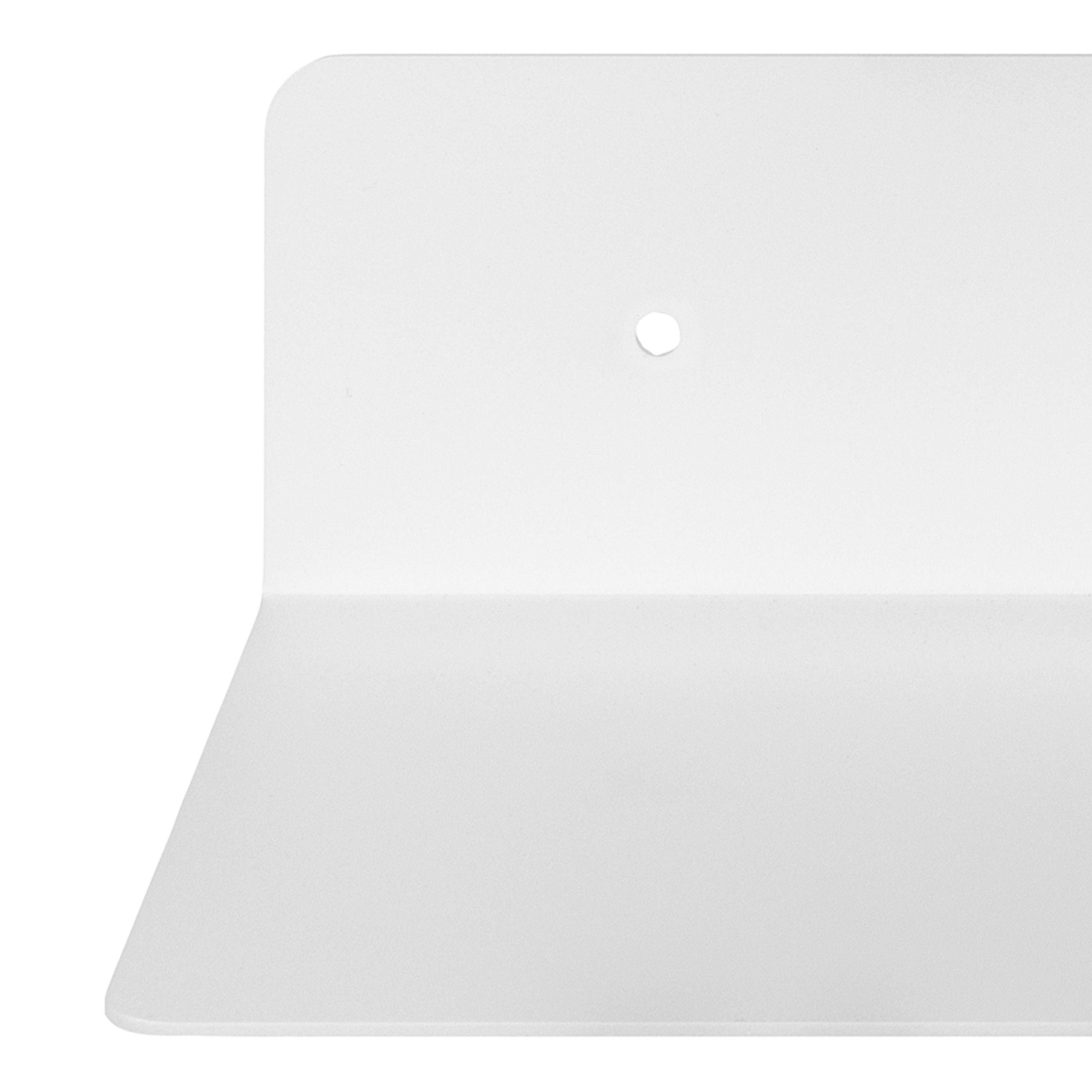 Joliet Rectangular Wall Shelf 50cm in White – FTG, view 4