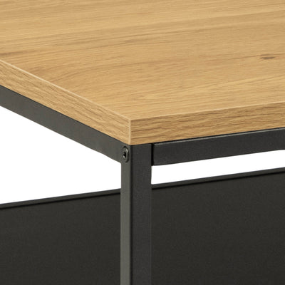 Gila Coffee Table with Open Shelf in Oak & Black – FTG, view 5