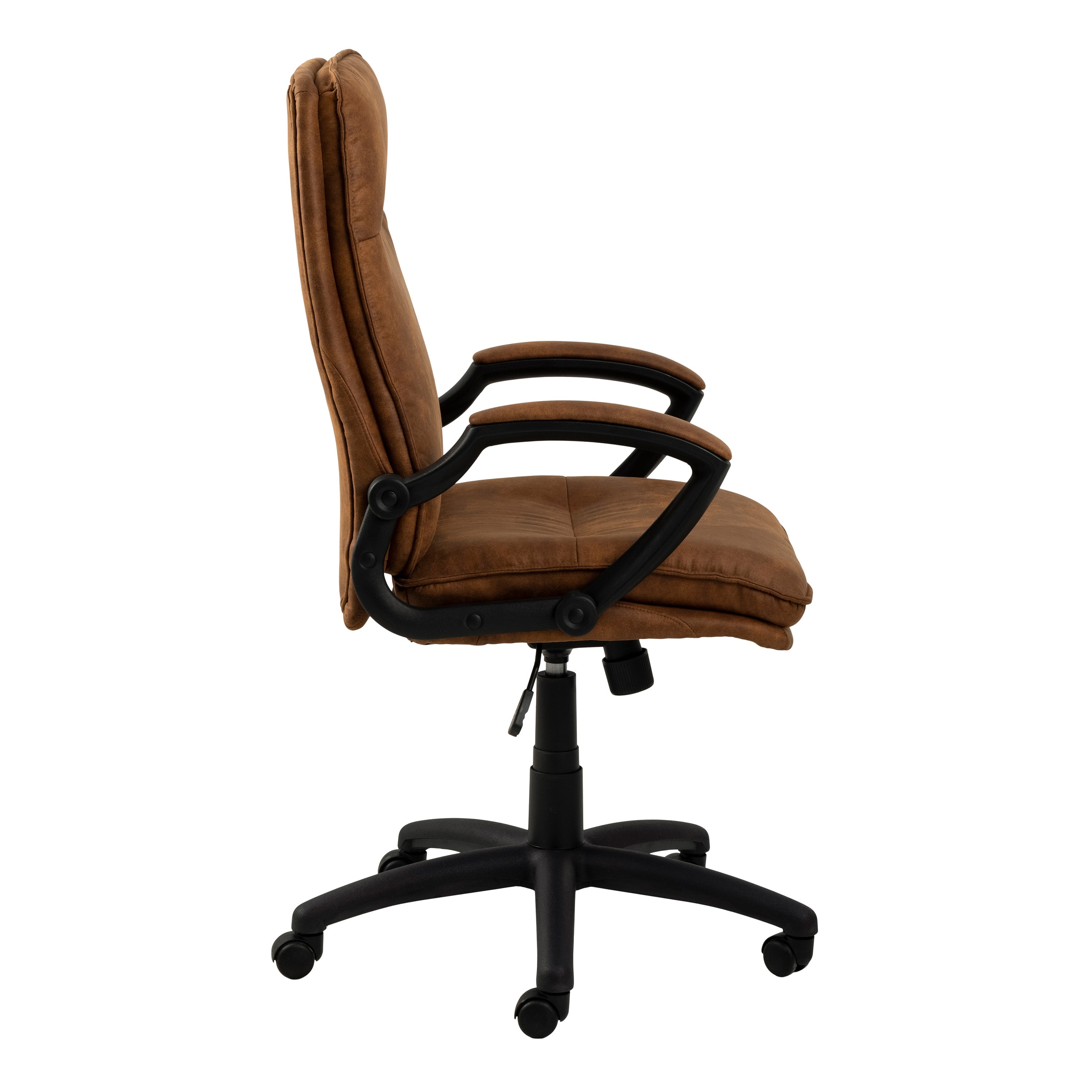 Brad Swivel Office/Desk Chair with Armrest in Brown – FTG, view 3