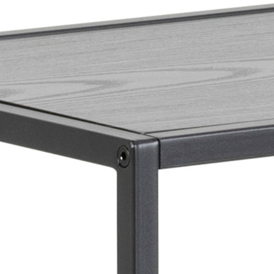 Seaford Console Table with 2 Shelves in Black – FTG, view 4