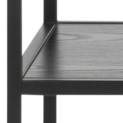 Seaford Console Table with 2 Shelves in Black – FTG, view 5