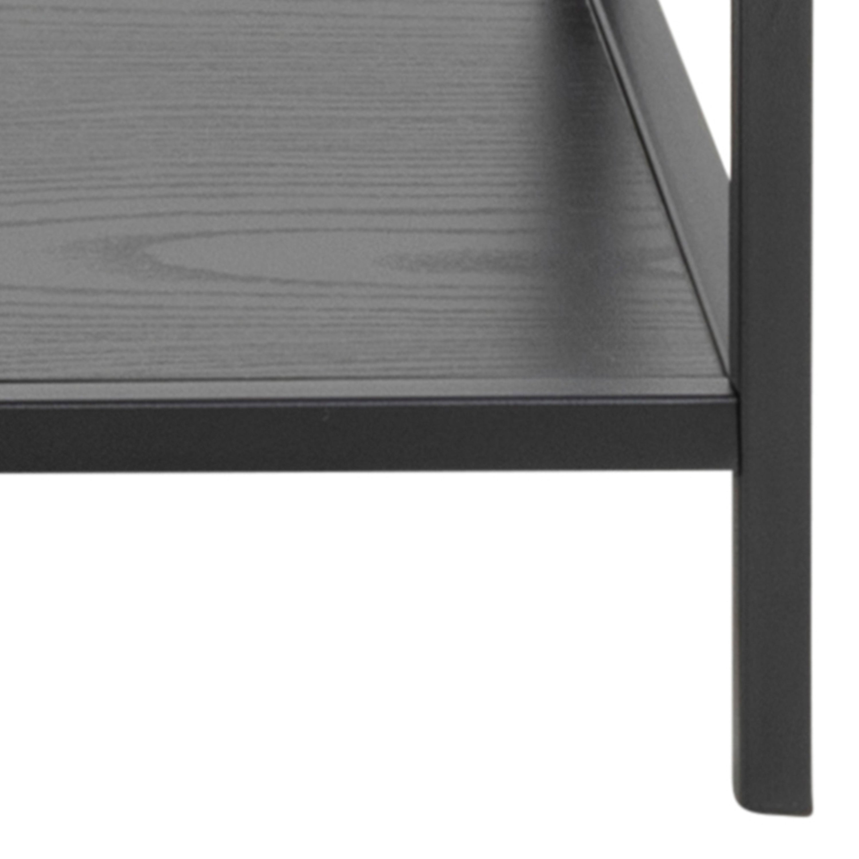 Seaford Console Table with 2 Shelves in Black – FTG, view 6