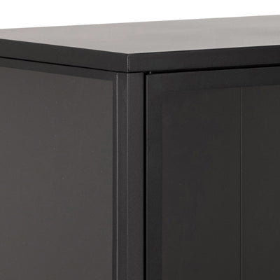 Newcastle Low 2 Door Display Cabinet in Matt Black – FTG, view 10
