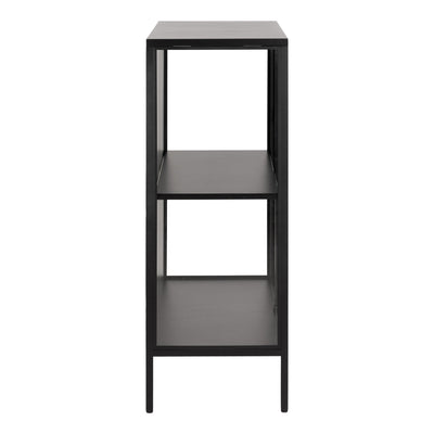 Newcastle Low 2 Door Display Cabinet in Matt Black – FTG, view 3