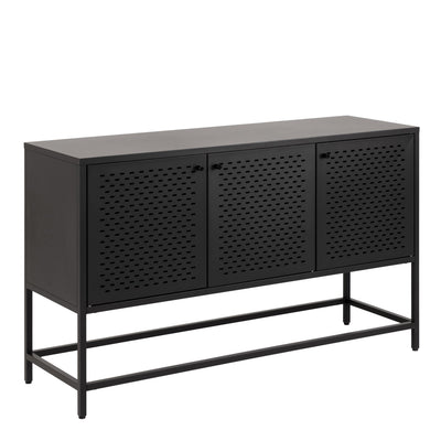 Newcastle 3 Door Raised Sideboard in Matt Black – FTG