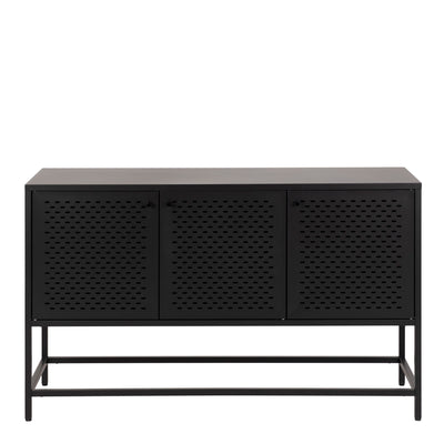 Newcastle 3 Door Raised Sideboard in Matt Black – FTG, view 2