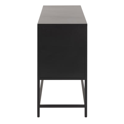 Newcastle 3 Door Raised Sideboard in Matt Black – FTG, view 3