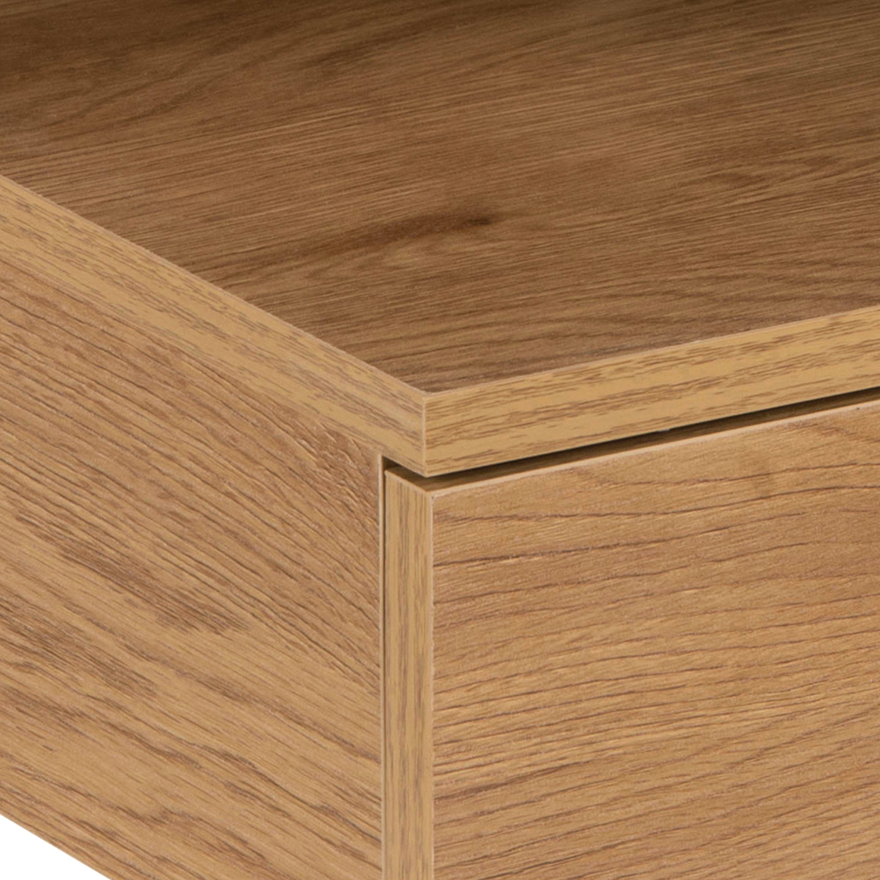 Ashlan Bedside Table with 1 Drawer in Oak – FTG, view 6