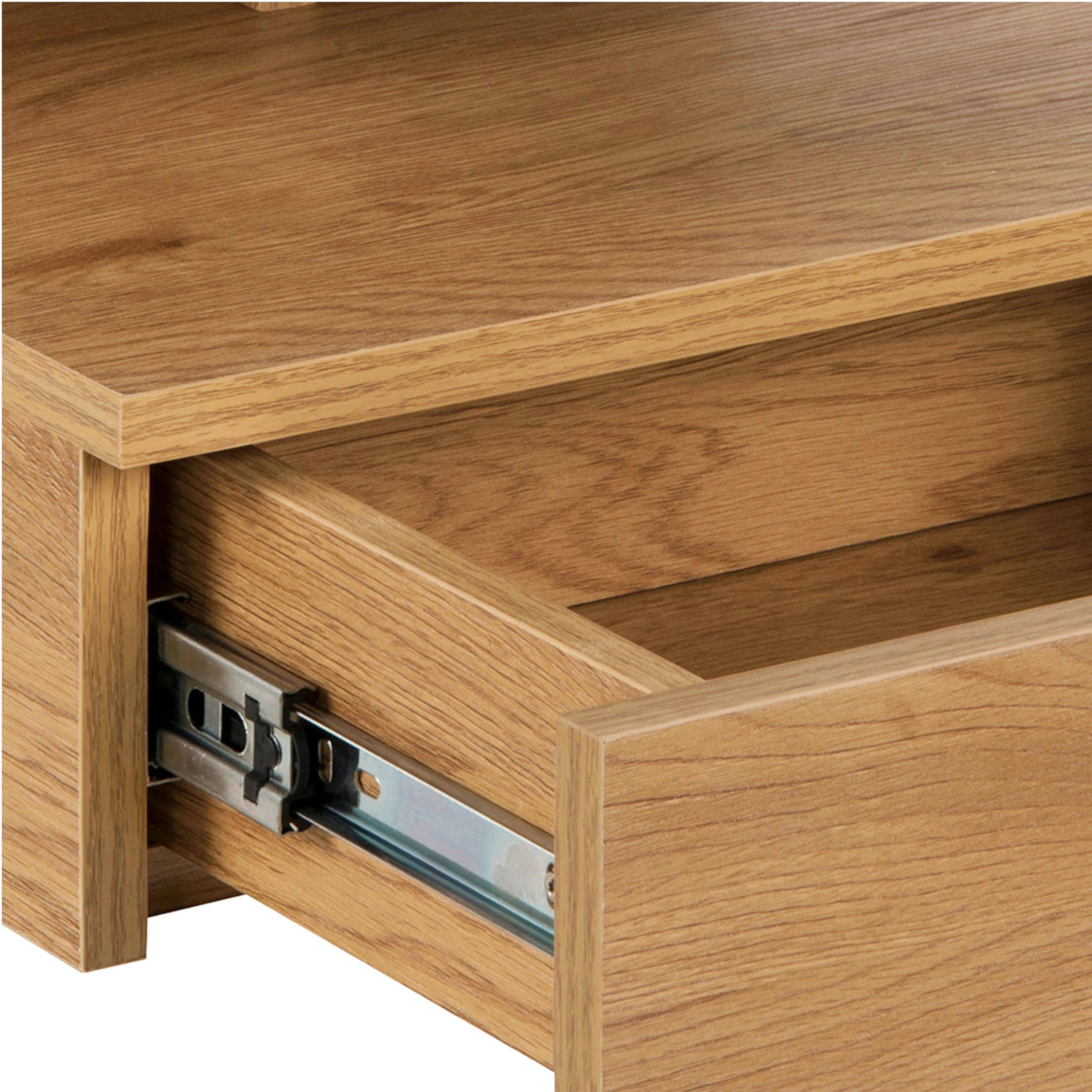 Ashlan Bedside Table with 1 Drawer in Oak – FTG, view 9