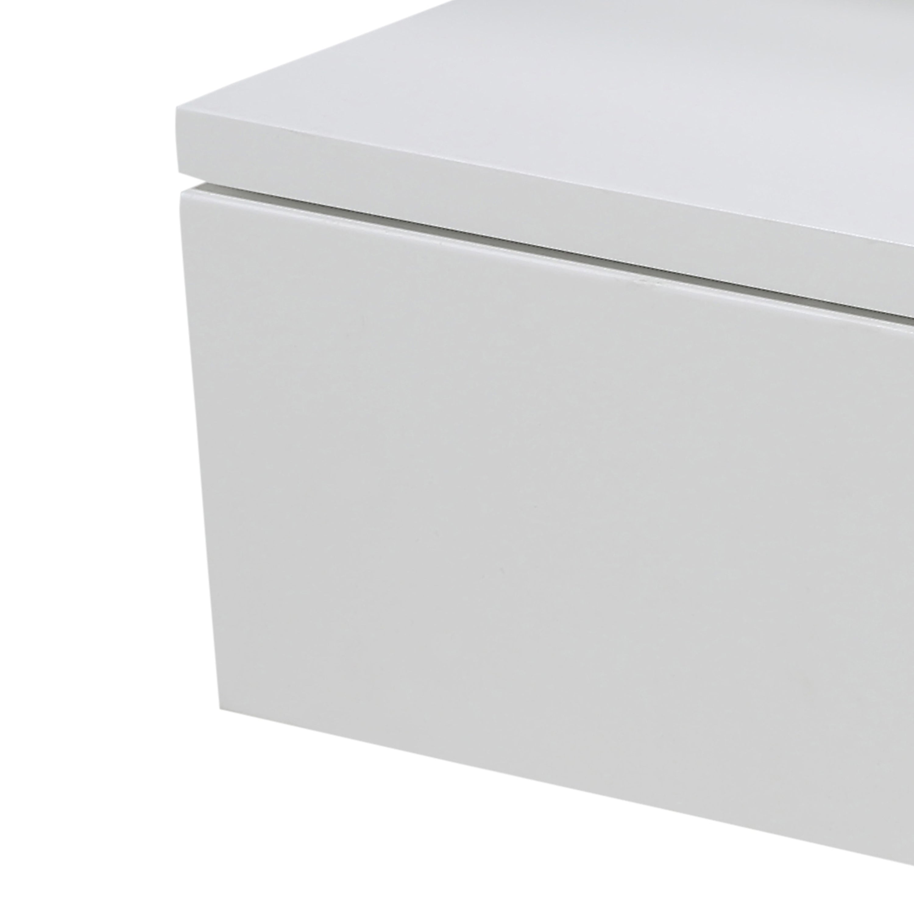 Ashlan Bedside Table with 1 Drawer in White – FTG, view 9