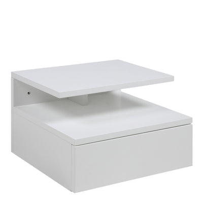 Ashlan Bedside Table with 1 Drawer in White – FTG