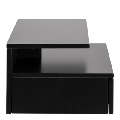 Ashlan Bedside Table with 1 Drawer in Black – FTG, view 3