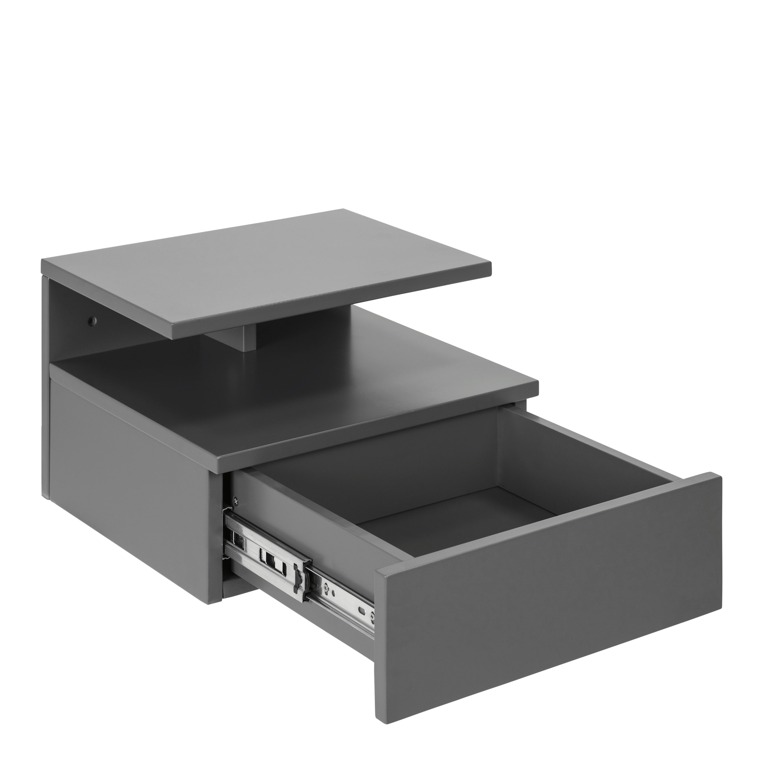 Ashlan Bedside Table with 1 Drawer in Grey – FTG, view 4