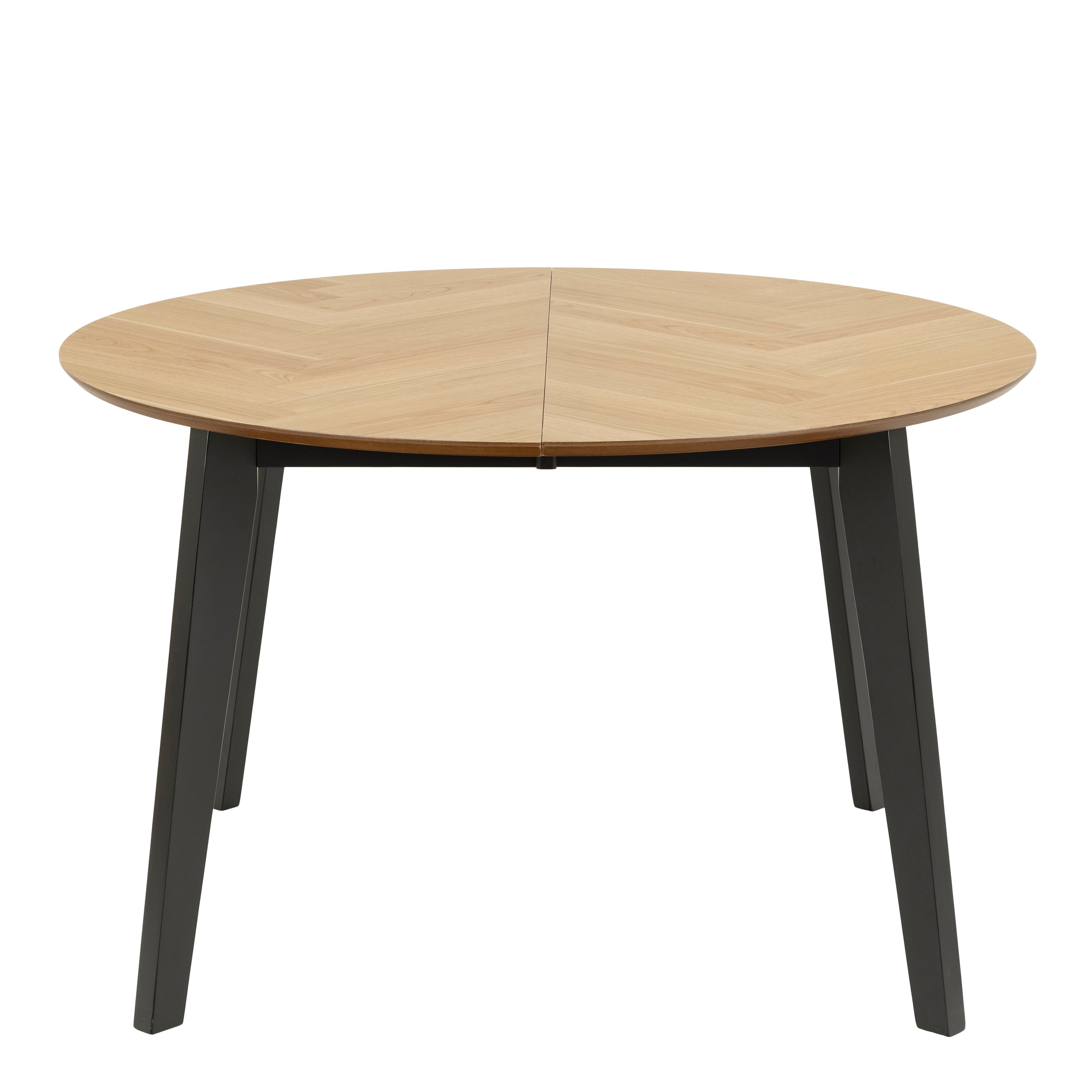 Georgetown Round Dining Table in Oak & Black – FTG, view 2