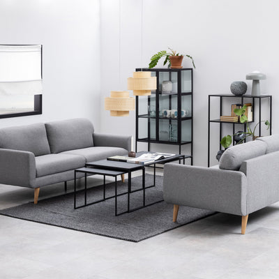 Infinity Square/Coffee Table Setin Matt Black Set of 3 – FTG, view 5