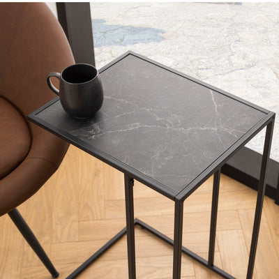 Infinity Side Table in Matt Black – FTG, view 5