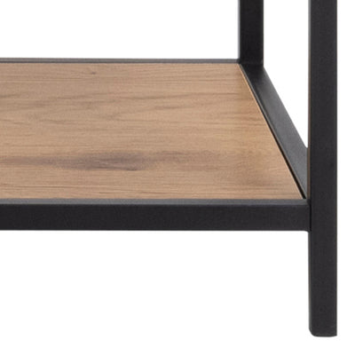 Seaford  Bookcase with 5 Shelves in Black and Oak – FTG, view 6