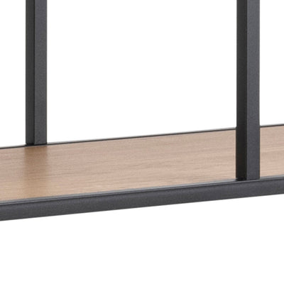 Seaford  Bookcase with 5 Shelves in Black and Oak – FTG, view 7