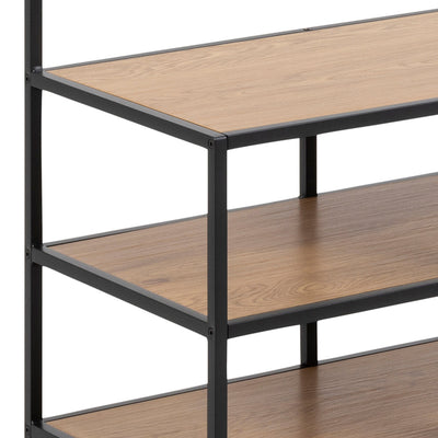 Seaford Clothes Rack with 3 Shelves in Black and Oak – FTG, view 7