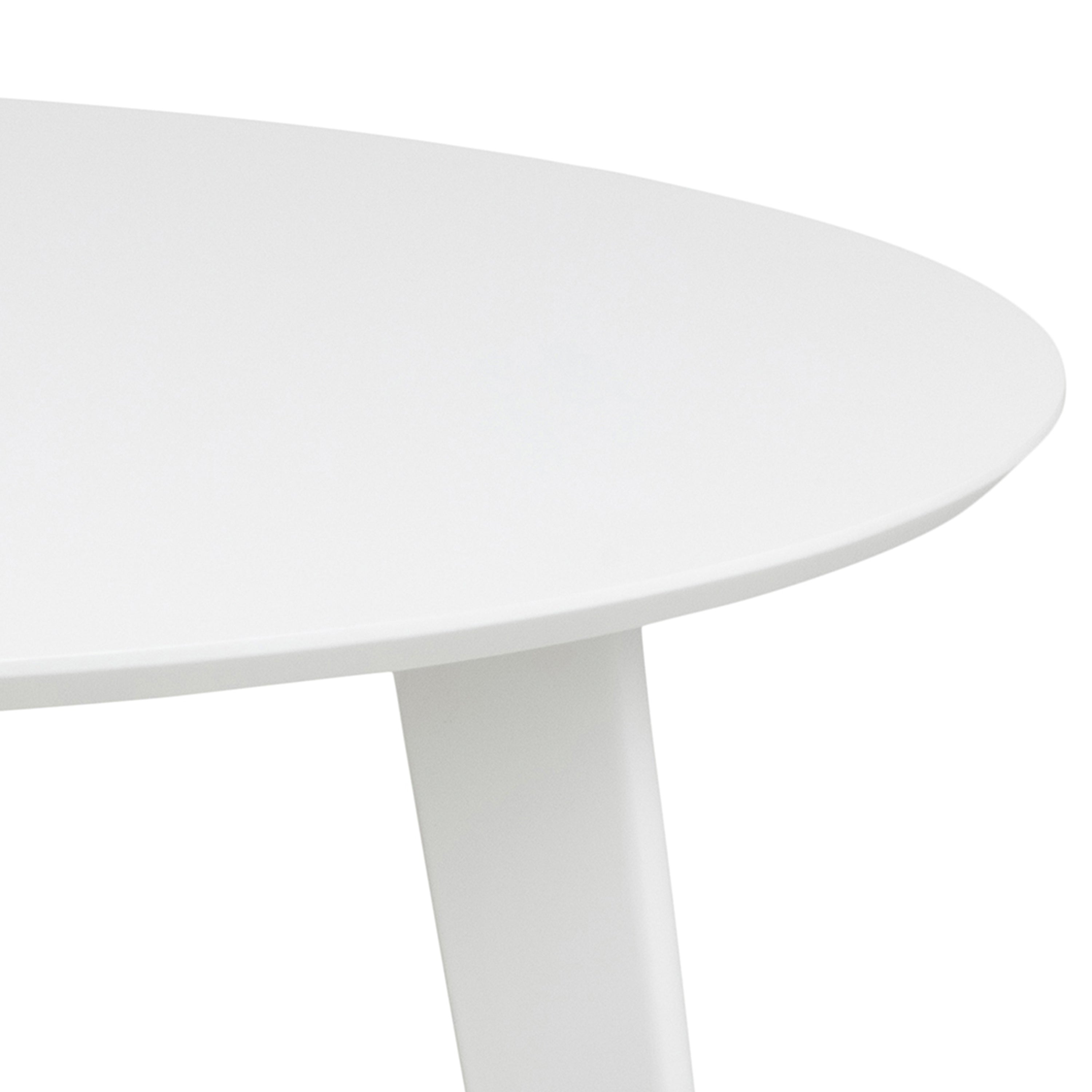 Roxby Round Dining Table in White – FTG, view 6