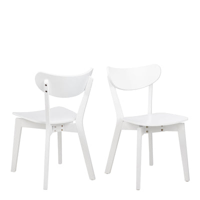 Roxby Square Dining Table in White Included 2 Roxby Dining Chair in White – FTG, view 7