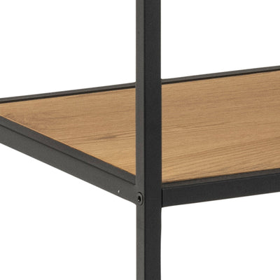 Seaford Bookcase with 4 Shelves in Black and Oak – FTG, view 8
