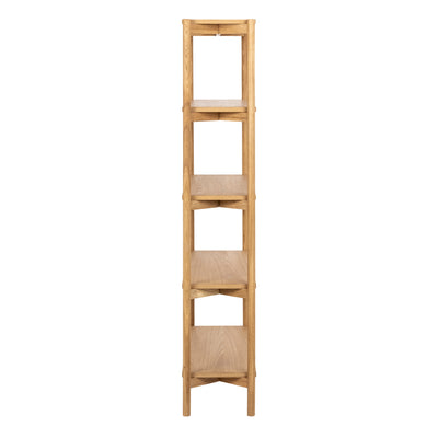 Braidwood Bookcase with 4 Shelves in Oak