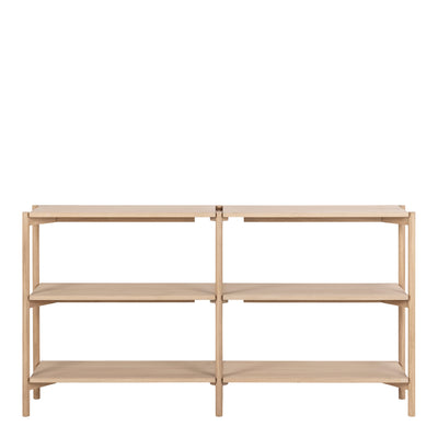 Braidwood Bookcase with 4 Shelves in White Oak Veneer