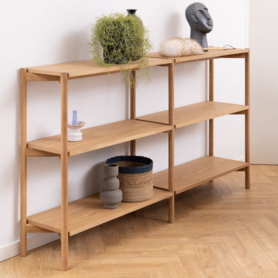 Braidwood Bookcase with 4 Shelves in Oak – FTG, view 5