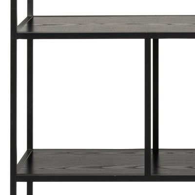 Seaford Bookcase with 4 Shelves in Black – FTG, view 7