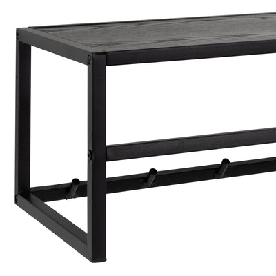 Seaford Coat Rack in Black And Oak – FTG, view 4