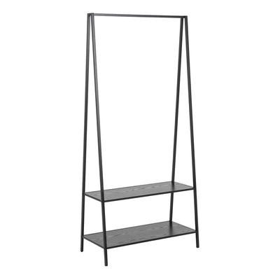 Seaford Clothes Rack with 2 shelves in Black – FTG