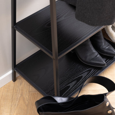 Seaford Clothes Rack with 2 shelves in Black – FTG, view 5