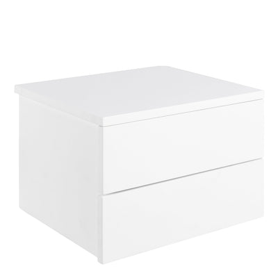 Avignon Bedside Table with 2 Drawers in White – FTG
