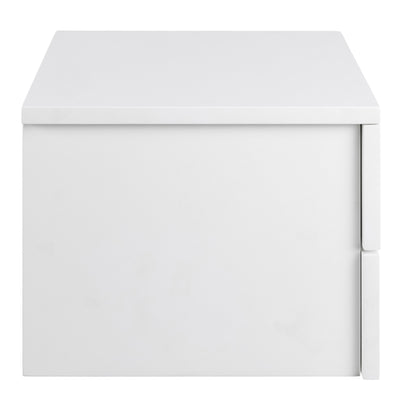 Avignon Bedside Table with 2 Drawers in White – FTG, view 3