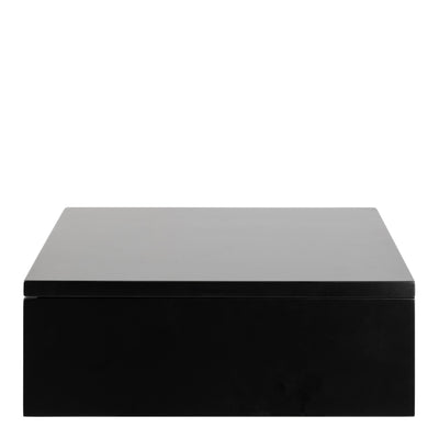 Avignon Square Bedside Table with 1 Drawer in Black – FTG, view 2