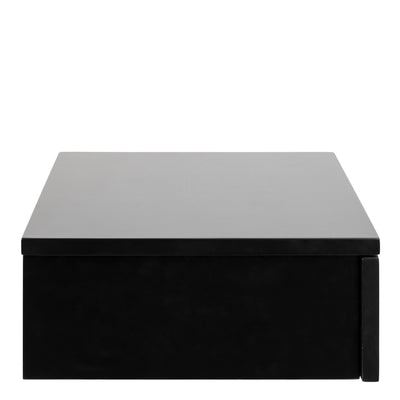 Avignon Square Bedside Table with 1 Drawer in Black – FTG, view 3